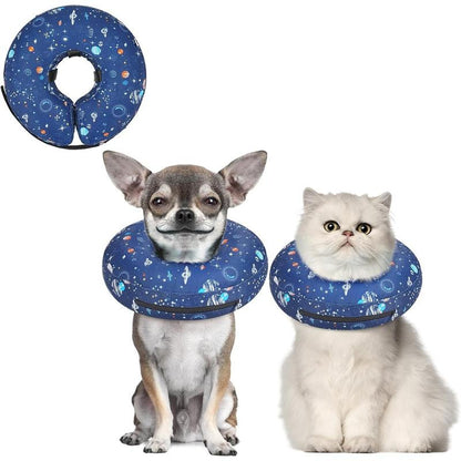 Soft Recovery Inflatable Dog Collar - Comfortable E-Collar Alternative for Small, Medium & Large Dogs After Surgery