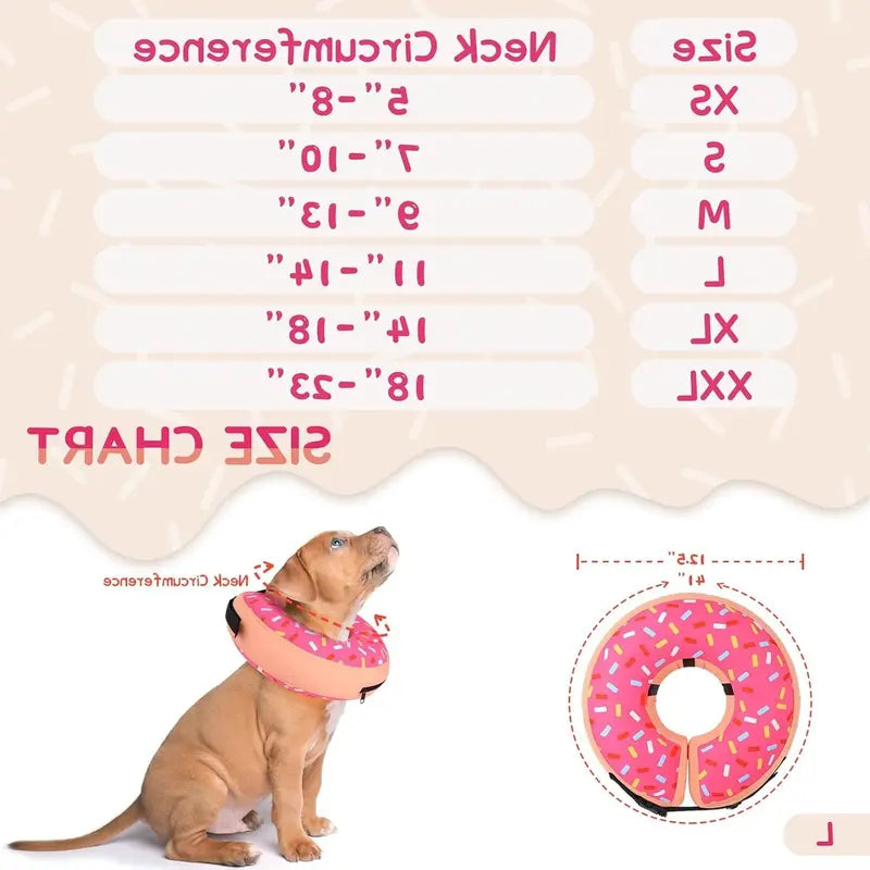Soft Recovery Inflatable Dog Collar - Comfortable E-Collar Alternative for Small, Medium & Large Dogs After Surgery