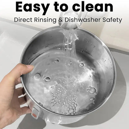 Ptlom Ultra-Quiet Pet Water Fountain - 2L Stainless Steel, BPA-Free, Dishwasher Safe, SafeSip Pump for Cats and Dogs
