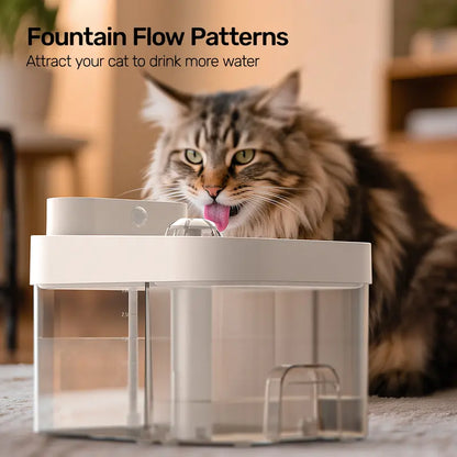 HAPAW Smart Cat Water Fountain - Filter-Free, 3L Clean & 1.35L Wastewater Tanks, App-Controlled, Dual Water Flow Modes, Perfect for Multi-Cat Homes!