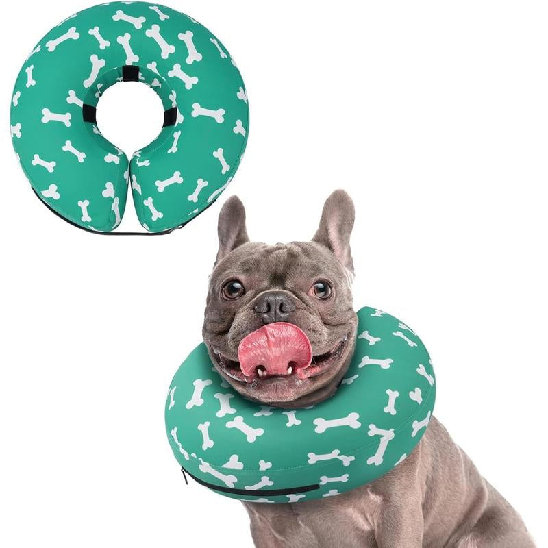 Soft Recovery Inflatable Dog Collar - Comfortable E-Collar Alternative for Small, Medium & Large Dogs After Surgery