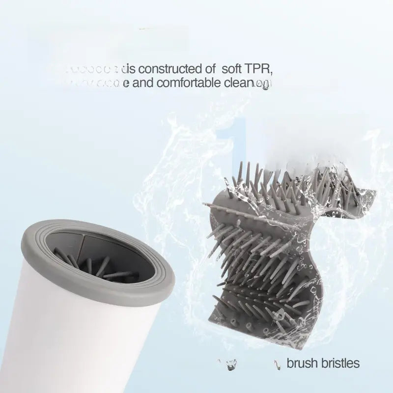 Allforpaws Automatic Electric Dog Paw Cleaner Cup - Soft Silicone Brush, Dual Speed (2 Cleaning Speeds), Mud Removal, Suction Cup Bottom, Portable Clean Station, Simple to Use & Maintain