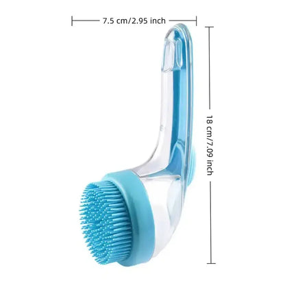 2026 Universal 2-in-1 Pet Bath & Grooming Brush with Soap Dispenser - Gentle Massage Aid for Dogs & Cats, Enhances Beauty and Saves Shampoo!