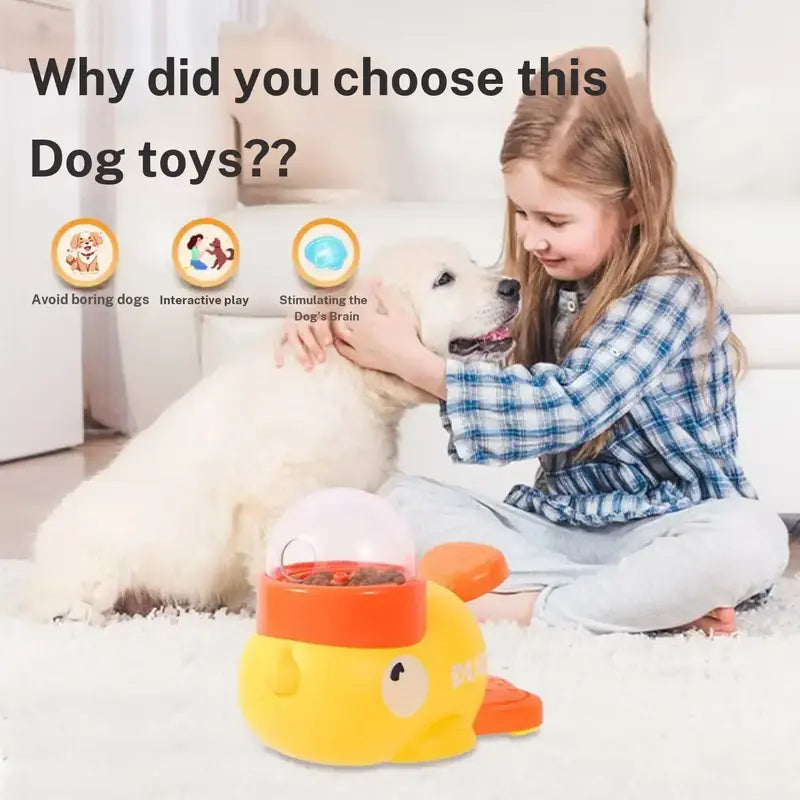 Interactive Duck-Shaped Cat Puzzle Treat Dispenser - Fun IQ Training Toy for Cats & Small Dogs, Durable Slow Feeder for Enrichment & Exercise, Perfect Pet Gift!