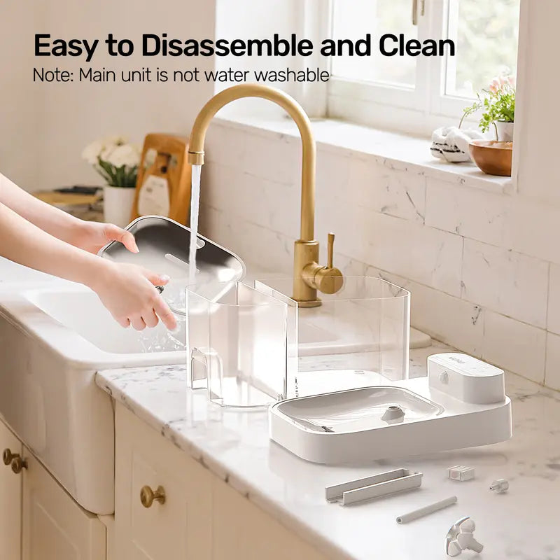 HAPAW Smart Cat Water Fountain - Filter-Free, 3L Clean & 1.35L Wastewater Tanks, App-Controlled, Dual Water Flow Modes, Perfect for Multi-Cat Homes!