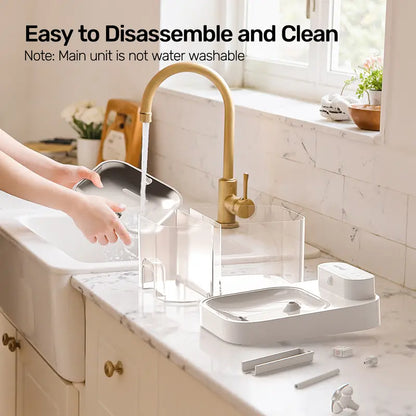 HAPAW Smart Cat Water Fountain - Filter-Free, 3L Clean & 1.35L Wastewater Tanks, App-Controlled, Dual Water Flow Modes, Perfect for Multi-Cat Homes!