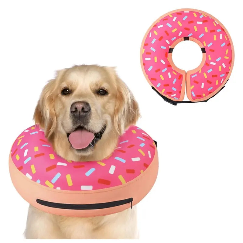 Soft Recovery Inflatable Dog Collar - Comfortable E-Collar Alternative for Small, Medium & Large Dogs After Surgery