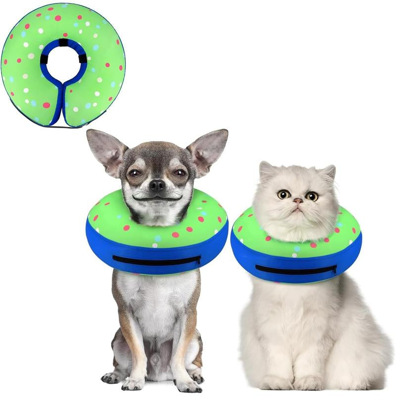 Soft Recovery Inflatable Dog Collar - Comfortable E-Collar Alternative for Small, Medium & Large Dogs After Surgery