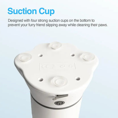 Allforpaws Automatic Electric Dog Paw Cleaner Cup - Soft Silicone Brush, Dual Speed (2 Cleaning Speeds), Mud Removal, Suction Cup Bottom, Portable Clean Station, Simple to Use & Maintain