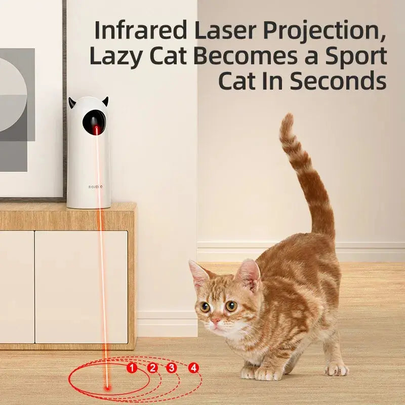 Interactive Smart LED Laser Cat Toy - Automatic Handheld Teaser for Cats and Dogs