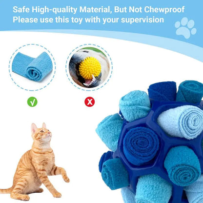Interactive Dog Snuffle Ball Toy - Food-Dispensing Fun for Training and Play!