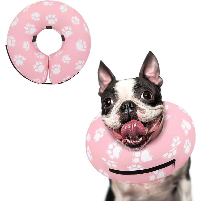 Soft Recovery Inflatable Dog Collar - Comfortable E-Collar Alternative for Small, Medium & Large Dogs After Surgery