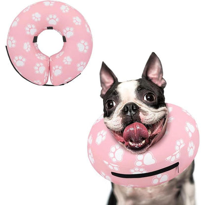 Soft Recovery Inflatable Dog Collar - Comfortable E-Collar Alternative for Small, Medium & Large Dogs After Surgery