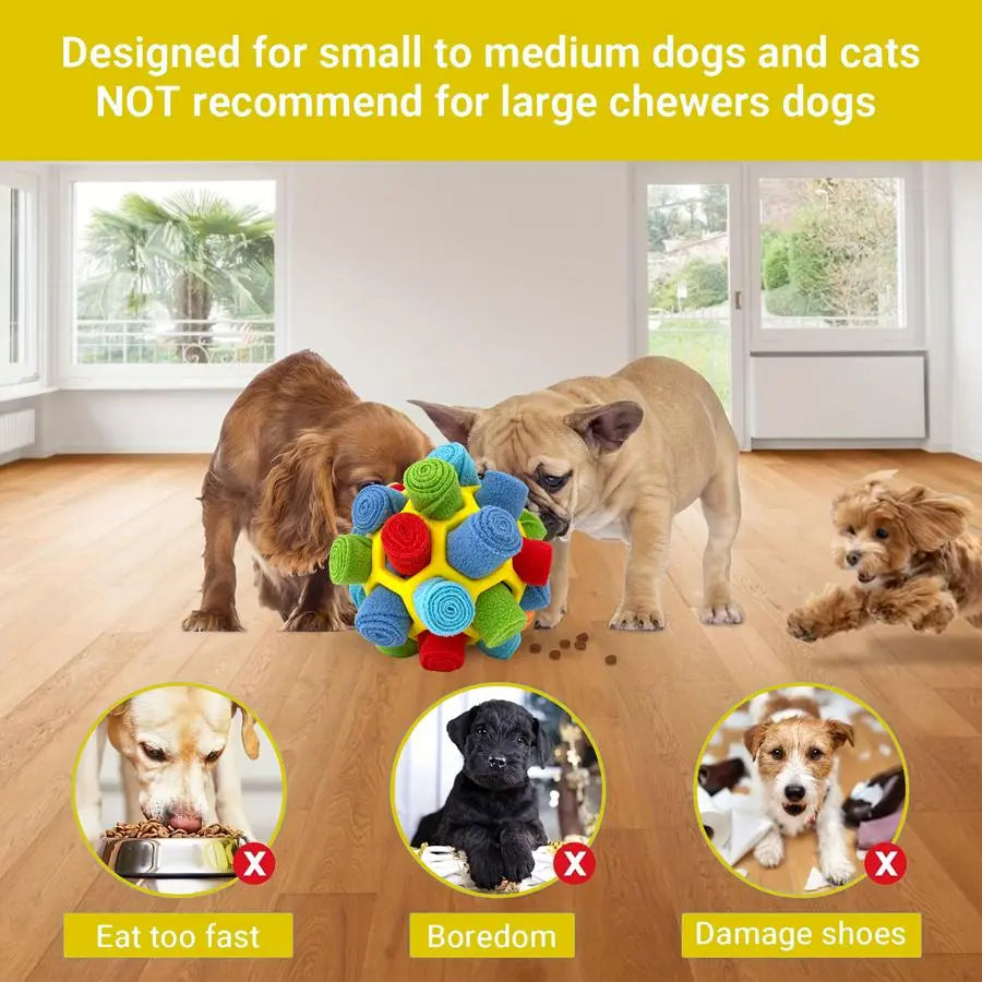 Interactive Dog Snuffle Ball Toy - Food-Dispensing Fun for Training and Play!