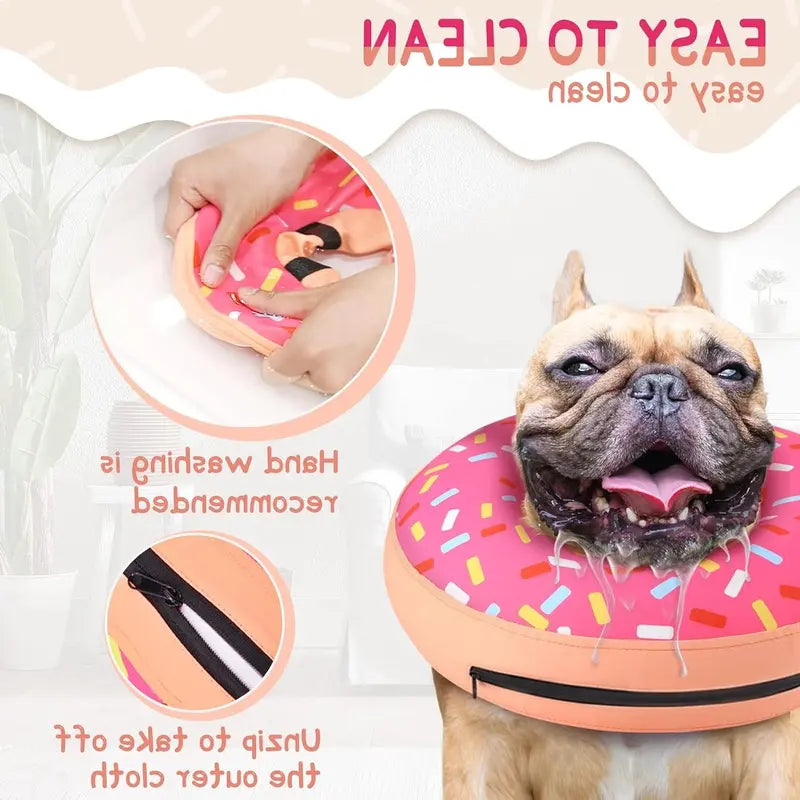 Soft Recovery Inflatable Dog Collar - Comfortable E-Collar Alternative for Small, Medium & Large Dogs After Surgery