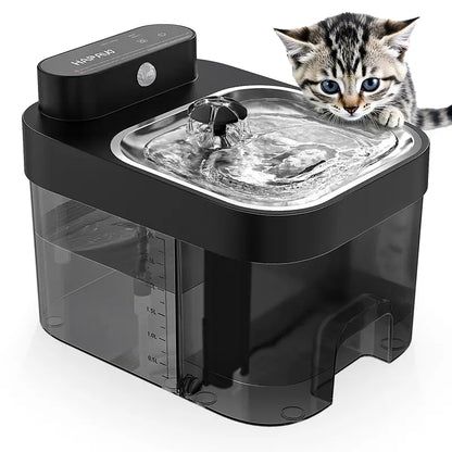 HAPAW Smart Cat Water Fountain - Filter-Free, 3L Clean & 1.35L Wastewater Tanks, App-Controlled, Dual Water Flow Modes, Perfect for Multi-Cat Homes!