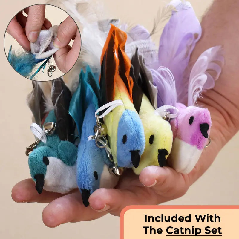 Engaging Interactive Bird Simulation Toy Set for Cats