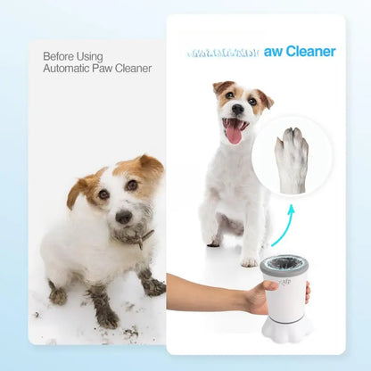Allforpaws Automatic Electric Dog Paw Cleaner Cup - Soft Silicone Brush, Dual Speed (2 Cleaning Speeds), Mud Removal, Suction Cup Bottom, Portable Clean Station, Simple to Use & Maintain