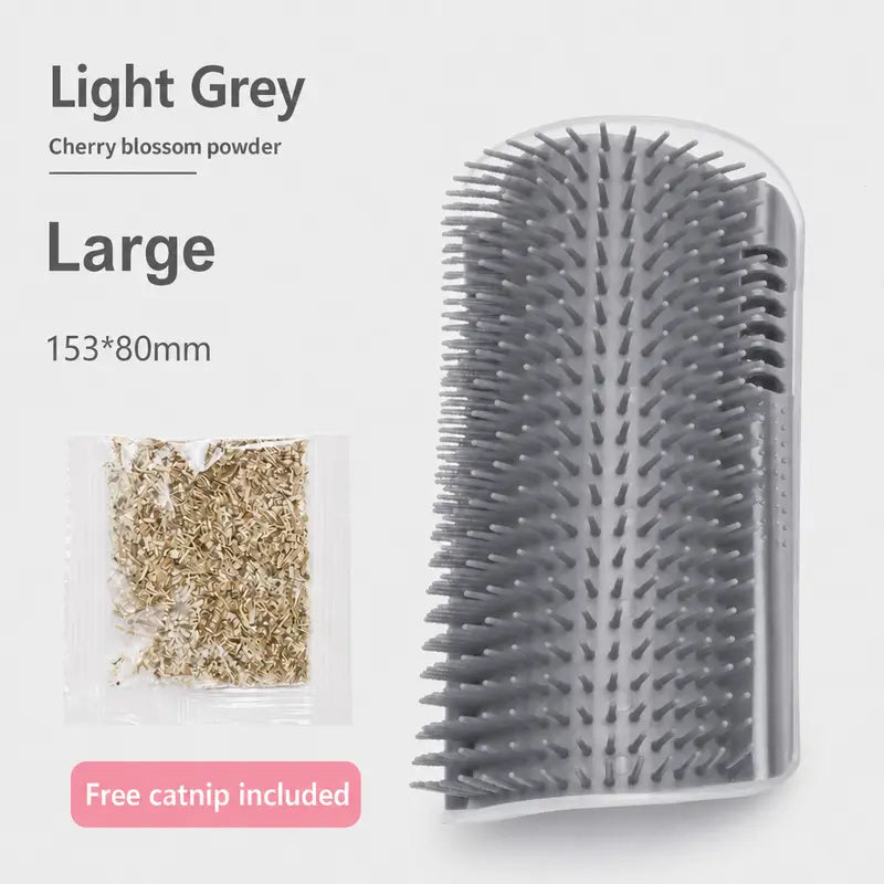 Cat Corner Self Groomer Brush - 2-Pack Wall Mount Tool for Easy Fur Removal & Grooming for Indoor Cats