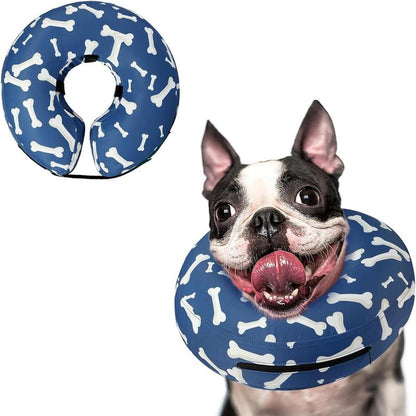 Soft Recovery Inflatable Dog Collar - Comfortable E-Collar Alternative for Small, Medium & Large Dogs After Surgery