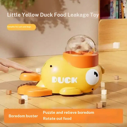 Interactive Duck-Shaped Cat Puzzle Treat Dispenser - Fun IQ Training Toy for Cats & Small Dogs, Durable Slow Feeder for Enrichment & Exercise, Perfect Pet Gift!