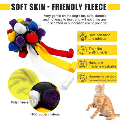 Interactive Dog Snuffle Ball Toy - Food-Dispensing Fun for Training and Play!