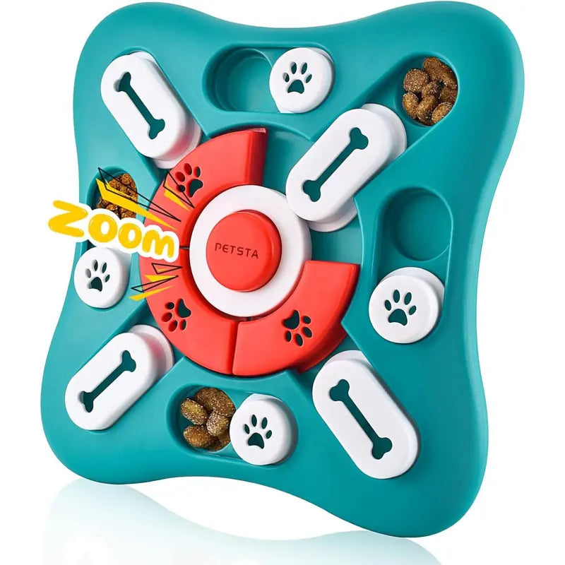 PETSTA Interactive Dog Puzzle Toys - Treat Dispensing IQ Training & Brain Stimulation for Dogs, Puppies, and Cats - Perfect Gift for Pet Enrichment