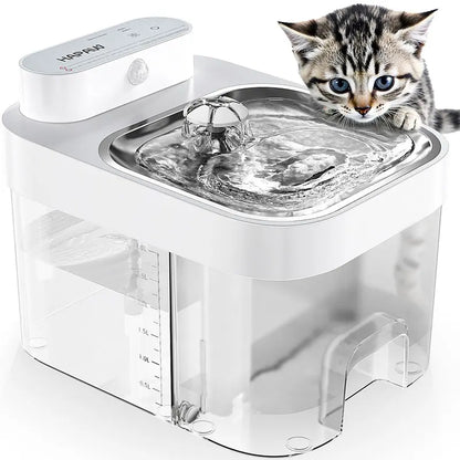 HAPAW Smart Cat Water Fountain - Filter-Free, 3L Clean & 1.35L Wastewater Tanks, App-Controlled, Dual Water Flow Modes, Perfect for Multi-Cat Homes!