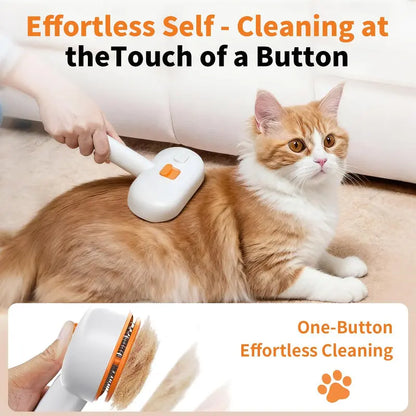 Furlyn Self-Cleaning UV Light Deshedding Brush for Dogs & Cats - Effortless 1-Click Hair Removal, Gentle Mist Spray, Pain-Free Grooming, Extra Shine & Softness