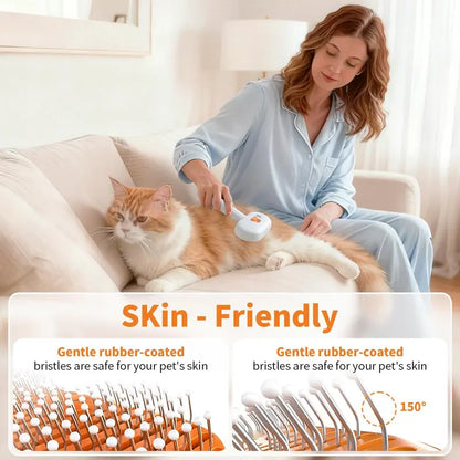 Furlyn Self-Cleaning UV Light Deshedding Brush for Dogs & Cats - Effortless 1-Click Hair Removal, Gentle Mist Spray, Pain-Free Grooming, Extra Shine & Softness