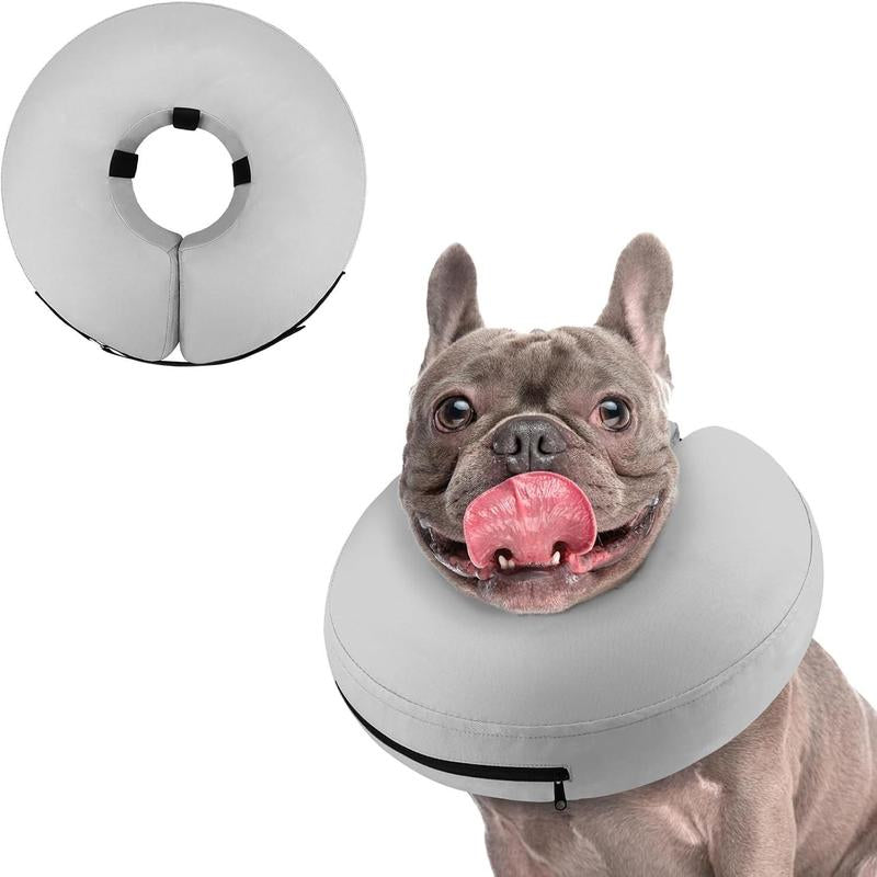 Soft Recovery Inflatable Dog Collar - Comfortable E-Collar Alternative for Small, Medium & Large Dogs After Surgery