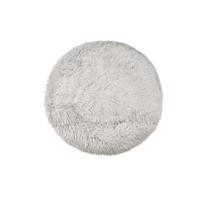 Cozy Hooded Donut Pet Bed with Blanket - Calming Design for Dogs & Cats in Luna/Grey